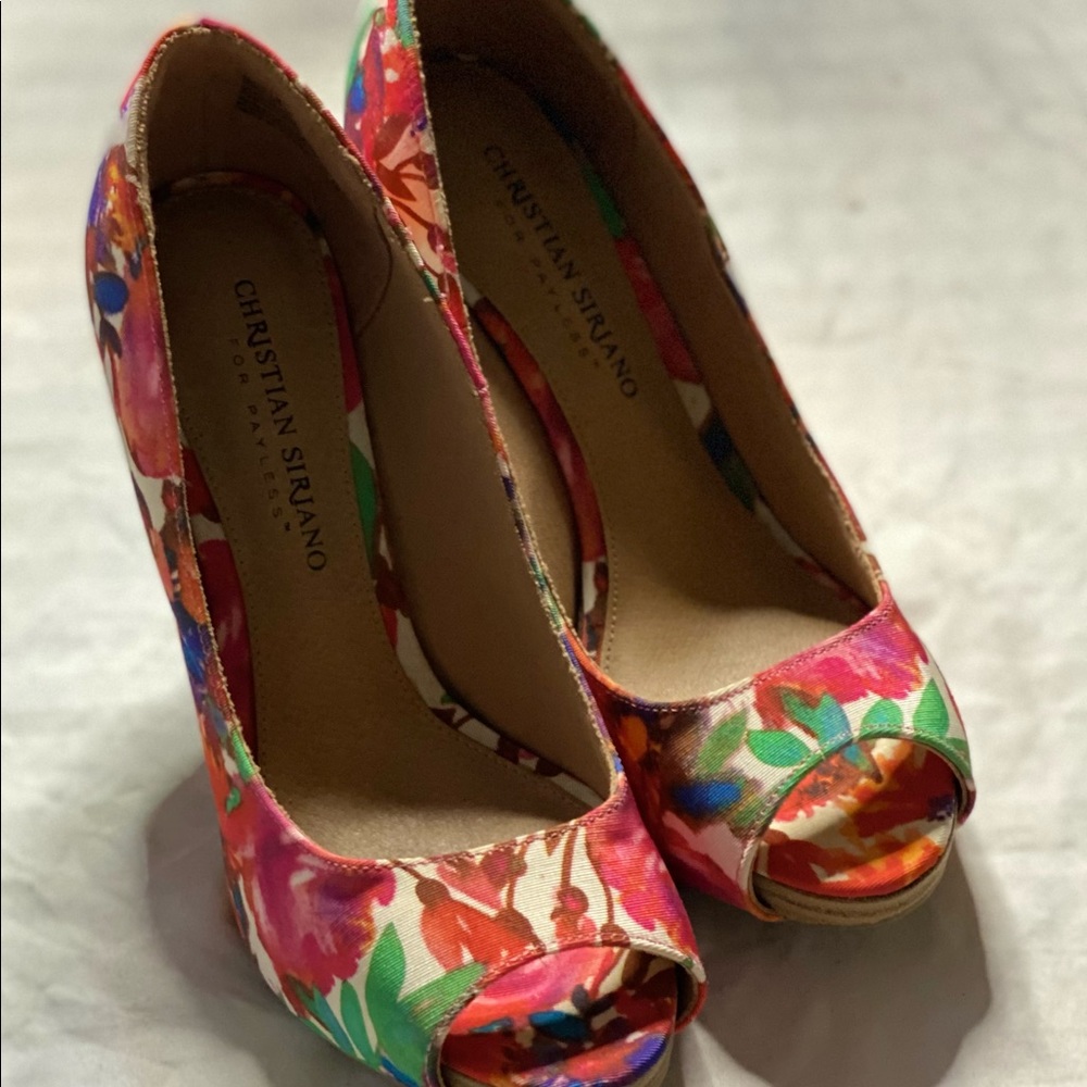 CHRISTIAN SIRIANO Multi Color Shoes size 6w